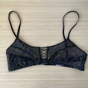 Savage X Fenty Glitter Lace Mesh Bralette